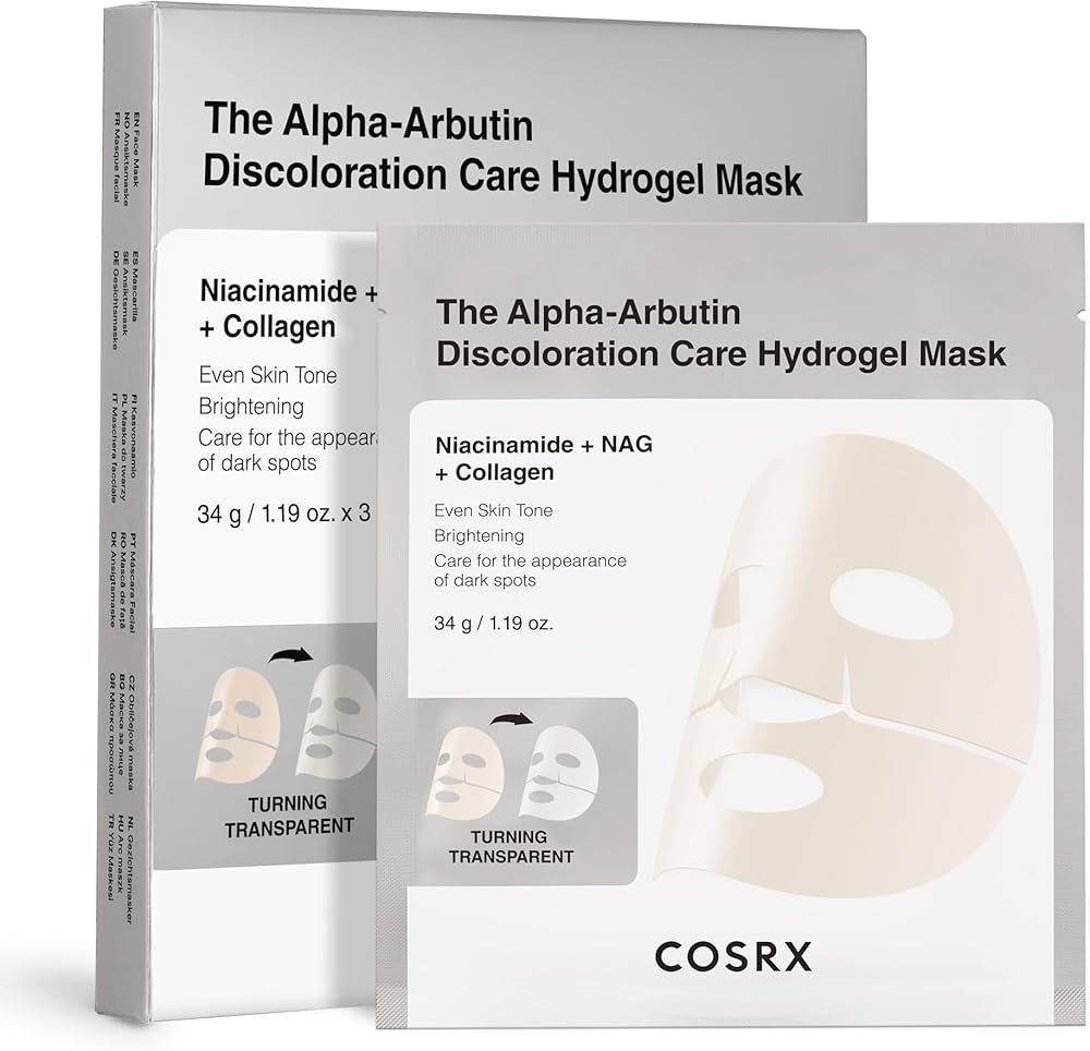 Cosrx The Alpha-Arbutin Discoloration Care Hydrogel Mask 3 Pc’s