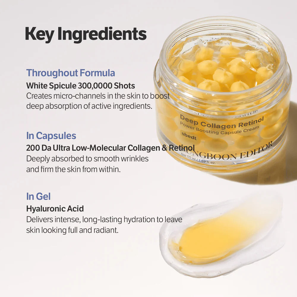 Sungboon Editor Deep Collagen Retinol Power Boosting Capsule Cream 50ml
