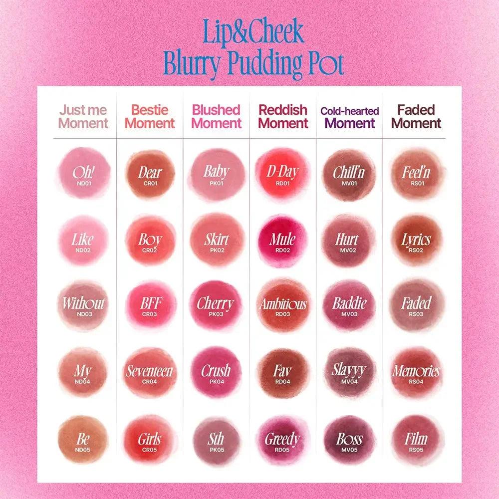 Fwee Lip & Cheek Blurry Pudding Pot Cherry