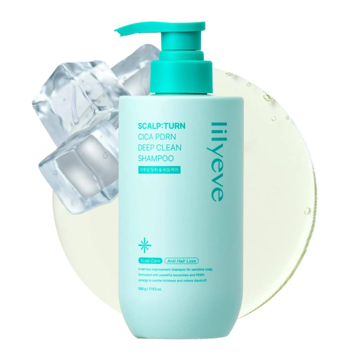 Lilyeve Scalp:Turn Cica PDRN Deep Clean Shampoo 500ml